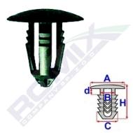 A14545S ROM - Spinka tapic. VAG/FORD fi 8mm ciemnoszara