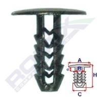 10053 ROM - Spinka tapic. Fiat/Iveco/Lancia/ fi 7,8mm CZARNA