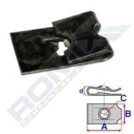 16043 ROM - Blaszka montażowa 12x20 pod wkręt 4,8mm 