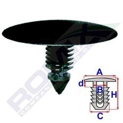 C40135 ROM - Spinka wyciszająca pokrywy silnikaDACIA/RENAULTfi 7,7mm