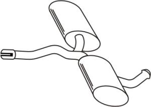 12.082 - Tłumik środkowy FERROZ RENAULT LAGUNA/I 94-01