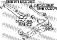MAB-072 - Tuleja wahacza FEBEST /tył przednia/ Wzdłużny MITSUBISHI