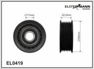 EL0419 - Rolka paska w-klin.ELSTERMANN 64x17x22,5 /łoż.FAG/