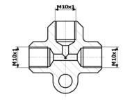 SPY 83-1 - Złączka przewodów hamulcowych 83-1 Trójnik M10x1 SF
