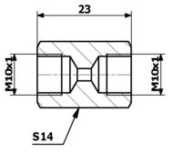 SPY 84-1 - Złączka przewodów hamulcowych 84-1 Łącznik M10x1+10x1