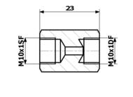 SPY 84-5 - Złączka przewodów hamulcowych 84-5 Łącznik M10x1SF+M10x1DF