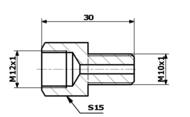 SPY 88-2 - Złączka przewodów hamulcowych 88-2 Łącznik W M12x1 - Z M10x1