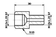 SPY 88-23 - Złączka przewodów hamulcowych 88-23 Łącznik W M12x1,25 SF - M10x1,25 SF