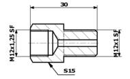 SPY 88-17 - Złączka przewodów hamulcowych 88-17 Łącznik W M12x1.25 SF - Z M12x1 SF