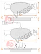 VE33006 - Klocki hamulcowe VEGGA /+CZ/ (odp.GDB1291) FIAT PUNTO