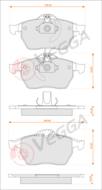 VE33018 - Klocki hamulcowe VEGGA /-CZ/ (odp.GDB1271) GM VECTRA/CALIBRA/SAAB