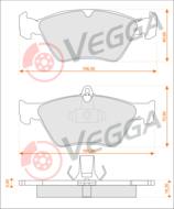 VE33019 - Klocki hamulcowe VEGGA (odp.GDB1166) GM OMEGA B 2.0 16V
