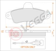 VE33030 - Klocki hamulcowe VEGGA /tył/ /+CZ/ (odp.GDB1112) FORD MONDEO 93-
