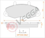 VE33043 - Klocki hamulcowe VEGGA /+ZESTAW MONTAŻOWY/ (odp.GDB1084) FORD TRANSIT 91-98