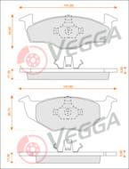 VE33047 - Klocki hamulcowe VEGGA /-CZ/ (odp.GDB1274) VAG POLO 96-01