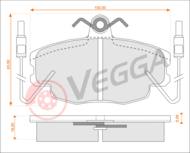 VE33048 - Klocki hamulcowe VEGGA /+CZ/ (odp.GDB807) RENAULT CLIO I