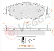 VE33050 - Klocki hamulcowe VEGGA /+ZESTAW MONTAŻOWY/ (odp.GDB1500) PSA 206 98-