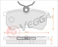 VE33058 - Klocki hamulcowe VEGGA /tył/ (odp.GDB1354) FORD FOCUS 98-