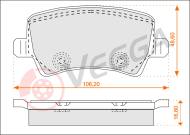 VE33061 - Klocki hamulcowe VEGGA /tył/ (odp.GDB1685) FORD S-MAX/VOLVO S80 II 06-/GALAXY/MONDEO