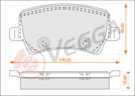 VE33061 - Klocki hamulcowe VEGGA /tył/ (odp.GDB1685) FORD GALAXY 06-/MONDEO 07-