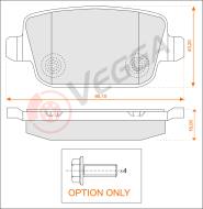 VE33063 - Klocki hamulcowe VEGGA /+4 ŚRUBY/ (odp.GDB1732) GALAXY 06-/MONDEO 07-