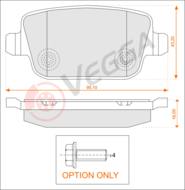 VE33063 - Klocki hamulcowe VEGGA /+4 ŚRUBY/ (odp.GDB1732) GALAXY 06-/MONDEO 07-