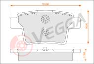 VE33067 - Klocki hamulcowe VEGGA /tył/ (odp.GDB1665) FORD MONDEO III 04-07