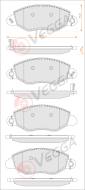 VE33068 - Klocki hamulcowe VEGGA /+CZ/ (odp.GDB1461) FORD TRANSIT 00-