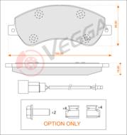 VE33071 - Klocki hamulcowe VEGGA /+CZ/ /+ZESTAW MONTAŻOWY/ (odp.GDB1724) FORD TRANSIT 06-