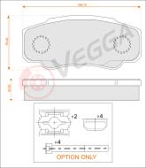 VE33090 - Klocki hamulcowe VEGGA /+ZESTAW MONTAŻOWY/ (odp.GDB1521) PSA BOXER 02-