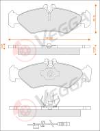VE33094 - Klocki hamulcowe VEGGA /tył/ /+CZ/ (odp.GDB1262) DB SPRINTER