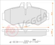 VE33096 - Klocki hamulcowe VEGGA /+CZ/ (odp.GDB1399) DB/VAG G 90-/SPRINTER 95-06/LT 96-