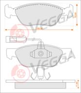 VE33097 - Klocki hamulcowe VEGGA /+CZ/ (odp.GDB1290) FIAT BRAVA/BRAVO/MAREA