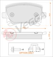 VE33099 - Klocki hamulcowe VEGGA /+ZESTAW MONTAŻOWY/ (odp.GDB1622) VAG A3/A4/A6/Q3/GOLF/OCTAVIA/PASSAT