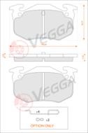 VE33105 - Klocki hamulcowe VEGGA /tył/ /+ZESTAW MONTAŻOWY/ (odp.GDB1305) RENAULT CLIO II