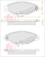 VE33106 - Klocki hamulcowe VEGGA /+CZ/ (odp.GDB1402) RENAULT KANGOO 97-