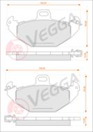 VE33112 - Klocki hamulcowe VEGGA /tył/ (odp.GDB1353) RENAULT LAGUNA 93-