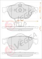 VE33113 - Klocki hamulcowe VEGGA (odp.GDB1468) RENAULT LAGUNA II KOŁA 16/17"