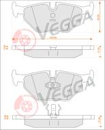 VE33142 - Klocki hamulcowe VEGGA /tył/ (odp.GDB917) BMW 3 S/93-00/Z1 88-/Z3/95-03