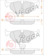 VE33142 - Klocki hamulcowe VEGGA /tył/ (odp.GDB917) BMW 3 S/93-00/Z1 88-/Z3/95-03