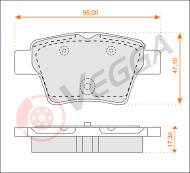 VE33144 - Klocki hamulcowe VEGGA (odp.GDB1620) PSA C4 04-/307 00-
