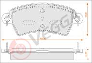 VE33146 - Klocki hamulcowe VEGGA (odp.GDB1385) PSA XSARA 97-
