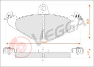 VE33147 - Klocki hamulcowe VEGGA (odp.GDB1041) RENAULT LAGUNA 93-/CHRYSLER VIPER 92-
