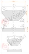 VE33152 - Klocki hamulcowe VEGGA /+CZ/ (odp.GDB3243) TOYOTA COROLLA 97-/YARIS 99-/PRIUS II