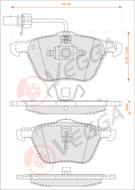 VE33165 - Klocki hamulcowe VEGGA /+CZ/ (odp.GDB1460) TRANSPORTER T4 98-/SHARAN 95-