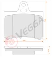 VE33166 - Klocki hamulcowe VEGGA /tył/ (odp.GDB1450) PSA C5 01-/C5 BREAK