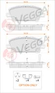 VE33174 - Klocki hamulcowe VEGGA /+ZESTAW MONTAŻOWY/ (odp.GDB3407) CIVIC 05-/JAGUAR XK 06-
