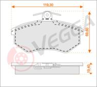 VE33176 - Klocki hamulcowe VEGGA (odp.GDB826) VAG 80 86-90