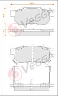 VE33194 - Klocki hamulcowe VEGGA /tył/ /+CZ/ (odp.GDB499) HONDA CIVIC 94-/ROVER 200-400 90-