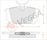 VE33204 - Klocki hamulcowe VEGGA /tył/ (odp.GDB466) FIAT MAREA 96-/ALFA ROMEO 146 94-